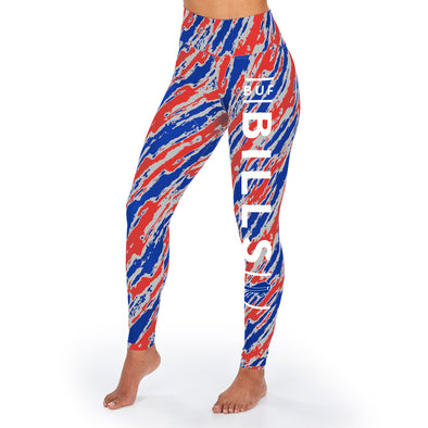 Zubaz NFL Women's Buffalo Bills Diagonal Streak Leggings