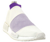 Adidas Women's NMD_CS1 Primeknit Casual Sneakers, Cloud White/Purple