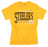 Pittsburgh Steelers NFL Football Men's Fundamentals Logo T-Shirt Tee Top, Gold