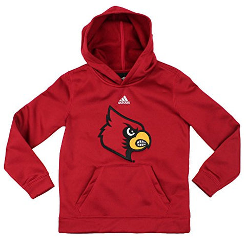 Adidas NCAA Youth Boys Louisville Cardinals Perforated Pullover Hoodie - Red