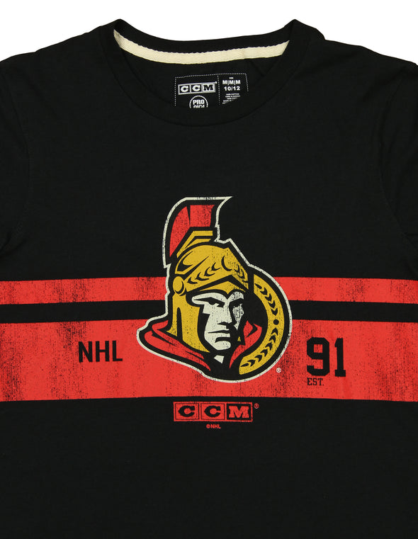 CCM NHL Youth (8-20) Ottawa Senators Legendary Long Sleeve T-Shirt