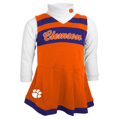 Outerstuff NCAA Little Girls Clemson Tigers Cheer Jumper Dress Set