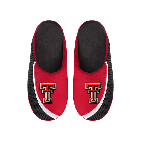 FOCO NCAA Men's Texas Tech Red Raiders 2022 Big Logo Color Edge Slippers