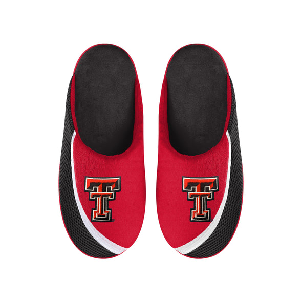 FOCO NCAA Men's Texas Tech Red Raiders 2022 Big Logo Color Edge Slippers