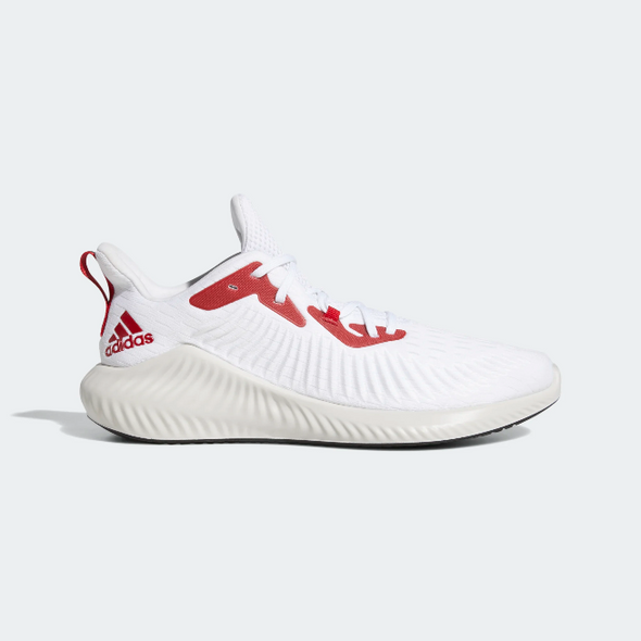 Adidas Men's Alphabounce Running Athletic Shoe, White/Power Red/Black