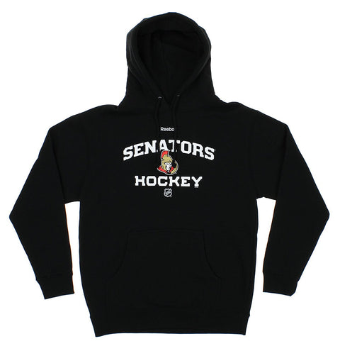 Reebok NHL Men's Ottawa Senators Logo Crest Basic Pullover Fleece Hoodie