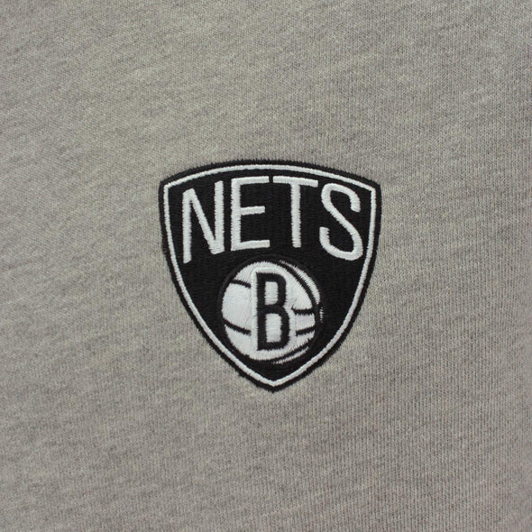 FISLL NBA Basketball Men's Brooklyn Nets Layered Long Sleeve French Terry Knit Hoodie