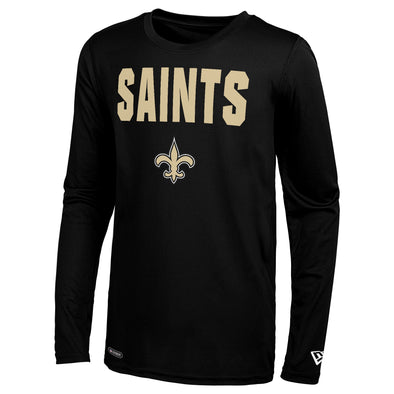 New Era NFL Men's New Orleans Saints 50 Yard Line Long Sleeve Poly Dri-Tek Tee