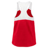Outerstuff MLB Youth Girls Los Angeles Angels Pinstripe Team Color Tank Top