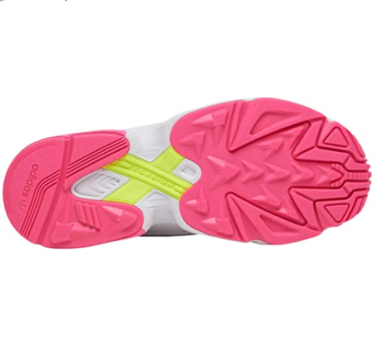 Adidas Women's Original Falcon Sneaker, Shock Pink/Solar Yellow/White