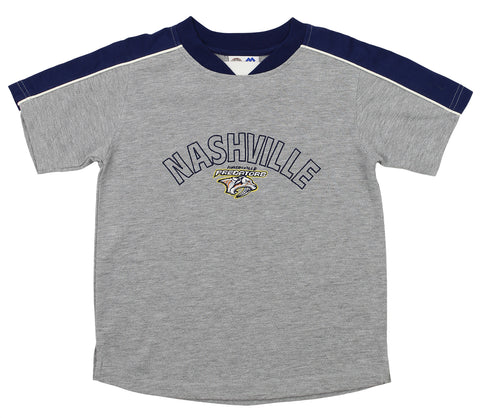 Mighty Mac Nashville Predators NHL Big Boys Youth Short Sleeve Mesh Knit Shirt, Grey (Large 16-18)