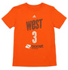 Adidas WNBA Youth Phoenix Mercury Diana Taurasi #3 Player's Tee, Orange