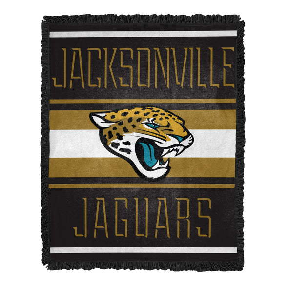 Northwest NFL Jacksonville Jaguars Nose Tackle Woven Jacquard Throw Blanket