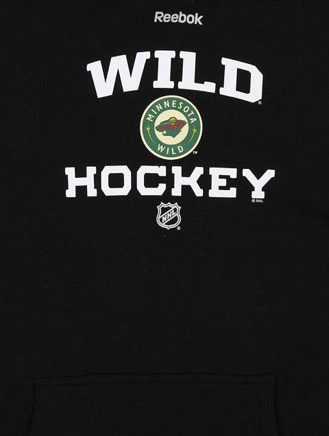 Reebok NHL Men's Minnesota Wild Logo Crest Basic Pullover Fleece Hoodie