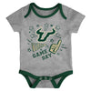 Outerstuff South Florida Bulls NCAA Newborn Champs 3-Piece Creeper Set