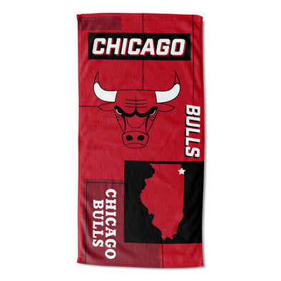 Northwest NBA Chicago Bulls State Line Beach Towel