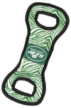 Zubaz X Pets First NFL New York Jets Team Logo Dog Tug Toy with Squeaker