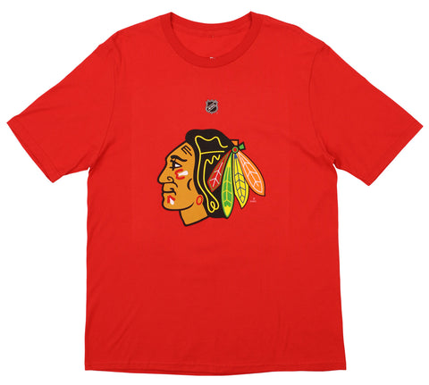 Reebok NHL Boys Youth Chicago Blackhawks Marian Hossa #81 Short Sleeve Tee, Red