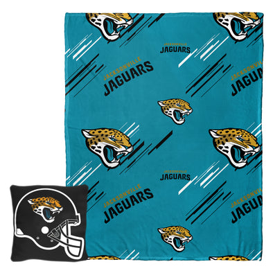 Northwest NFL Jacksonville Jaguars Slashed Pillow and Throw Blanket Set