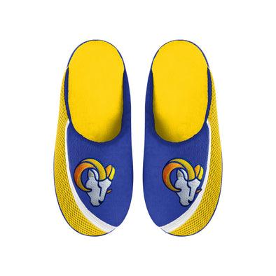 FOCO NFL Men's NFL Los Angeles Rams 2022 Big Logo Color Edge Slippers