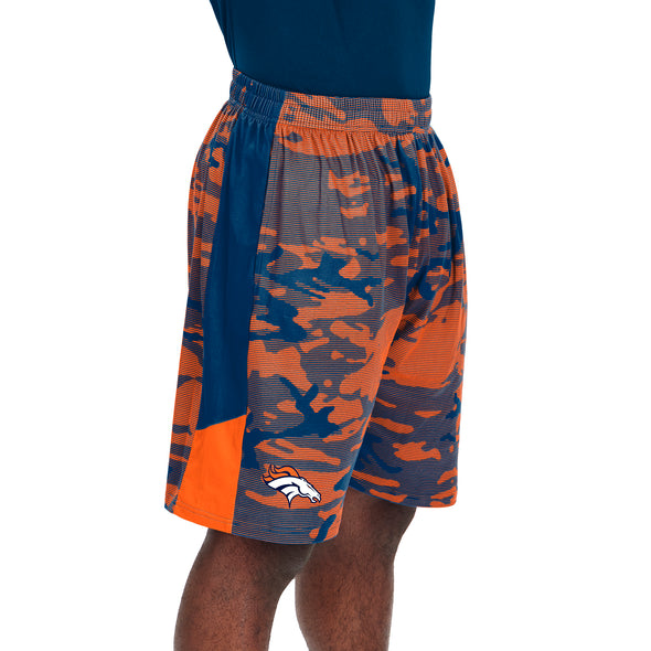 Zubaz Men's NFL Denver Broncos Lightweight Shorts with Camo Lines