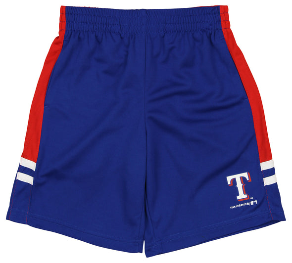 Outerstuff Texas Rangers MLB Boy's Youth Microfiber Team Color Shorts, Blue