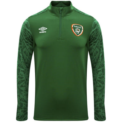 Umbro Men's 2020 Ireland Long Sleeve 1/4 Zip Pullover Top, Pine Green
