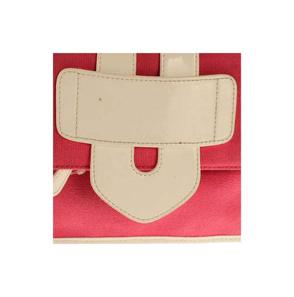 Tila March Zelig Fold-over Canvas Clutch Purse Bag - Pink