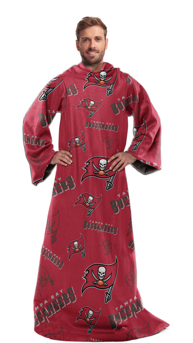 Northwest NFL Tampa Bay Buccaneers Toss Silk Touch Comfy Throw with Sleeves
