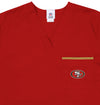 Fabrique Innovations NFL Unisex San Francisco 49ers Team Color Scrub Top