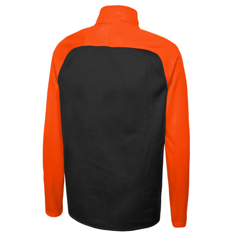 Outerstuff NFL Men's Cincinnati Bengals O-Line Performance 1/4 Zip Fleece Top