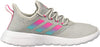 Adidas Women's Lite Racer RBN Running Sneakers, Grey/Shock Pink/Hi-Res Aqua