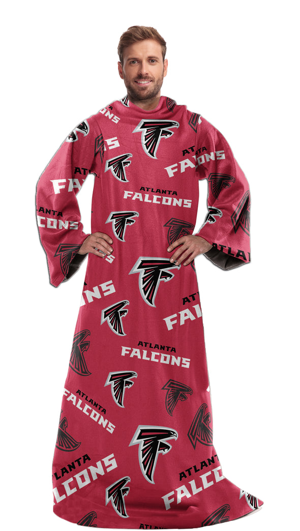 Northwest NFL Atlanta Falcons Toss Silk Touch Comfy Throw with Sleeves
