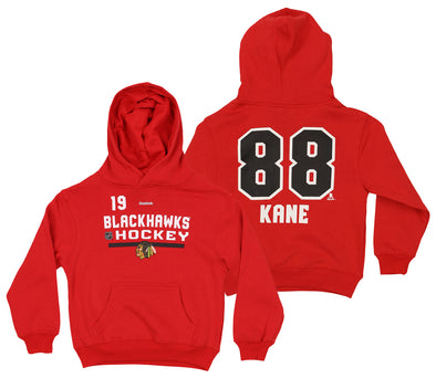 Reebok NHL Kids Chicago Blackhawks Patrick Kane #88 Freeze Hoodie, Red