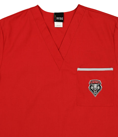 Fabrique Innovations NCAA Unisex New Mexico Los Lobos Team Color Scrub Top