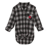 Outerstuff NCAA Juniors Nebraska Cornhuskers Spirit Week Front Knot Plaid Shirt