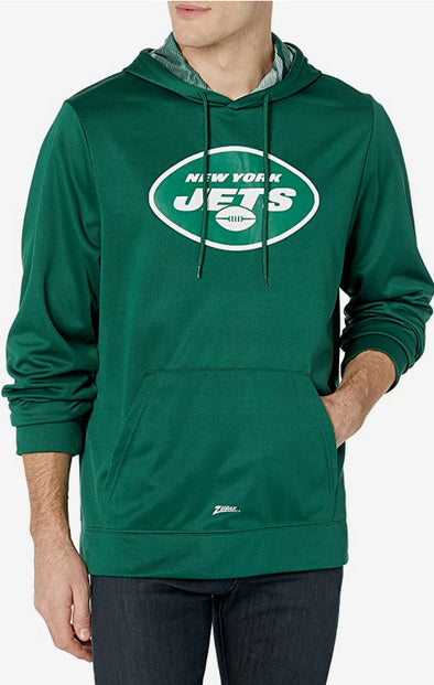 Zubaz New York Jets NFL Men's Team Color Hoodie with Team Camo Liner