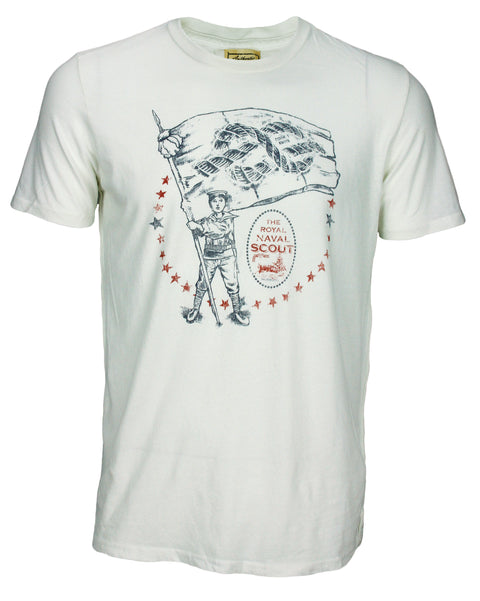 Big Star Royal Naval Scout Men's Graphic Tee, Cream