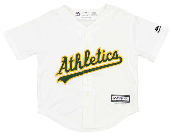 Majestic Oakland Athletics Preschool White Home Official Cool Base Team Jersey