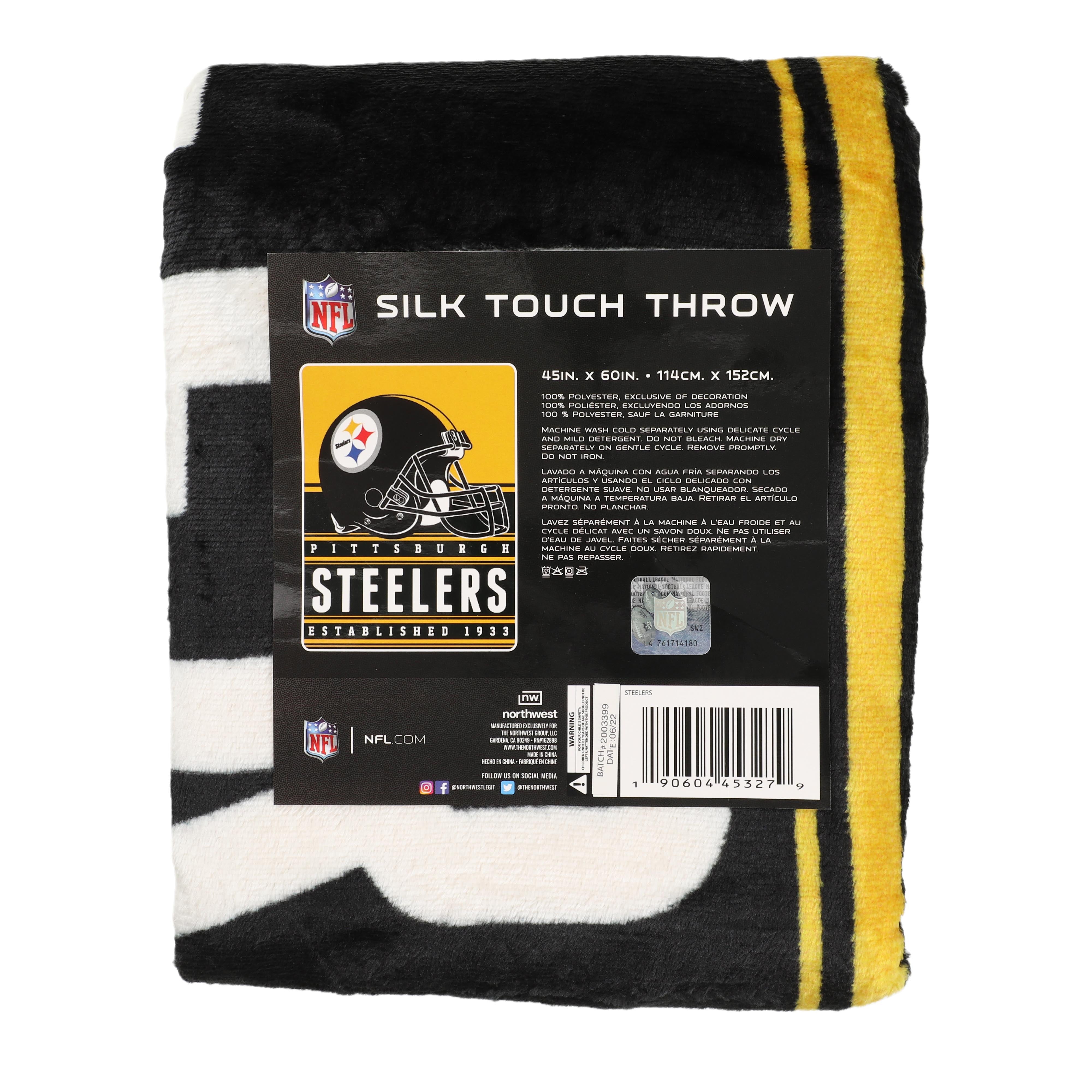 Pittsburgh Steelers 50'' x 60'' Stripe Flannel Fleece Blanket