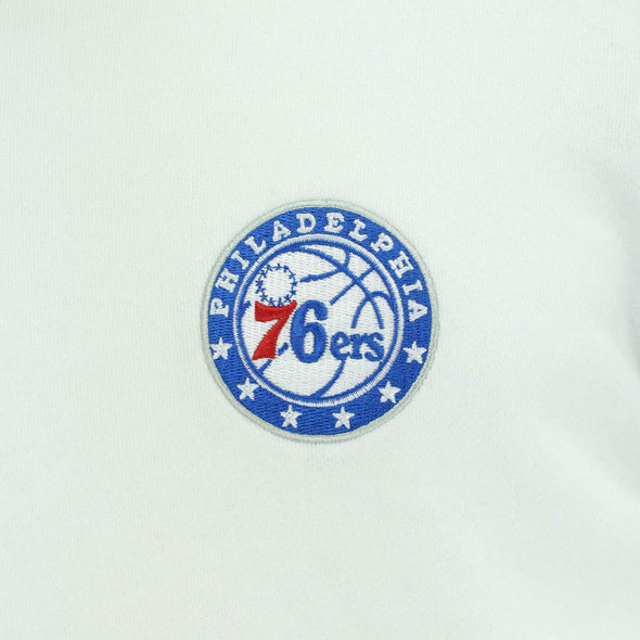 FISLL NBA Basketball Men's Philadelphia 76ers Layered Long Sleeve French Terry Knit Hoodie