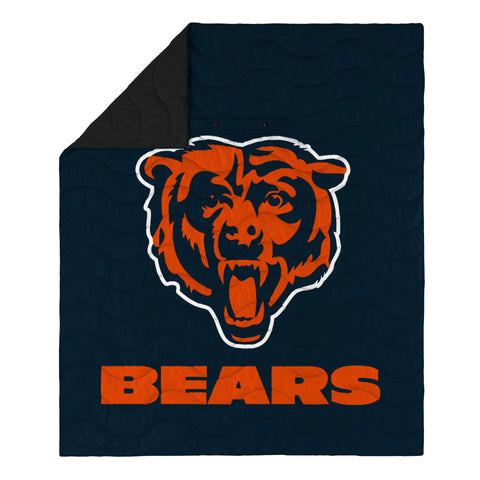 FOCO NFL Chicago Bears Exclusive Outdoor Wearable Big Logo Blanket, 50" x 60"