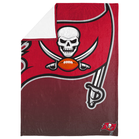 FOCO NFL Tampa Bay Buccaneers Gradient Micro Raschel Throw Blanket, 50 x 60