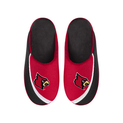 FOCO NCAA Men's Louisville Cardinals 2022 Big Logo Color Edge Slippers