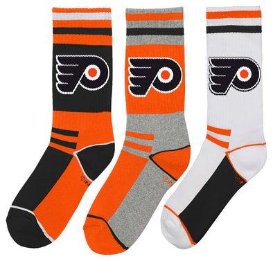 Outerstuff NHL Youth (5Y-7Y) Philadelphia Flyers 3-Pack Socks