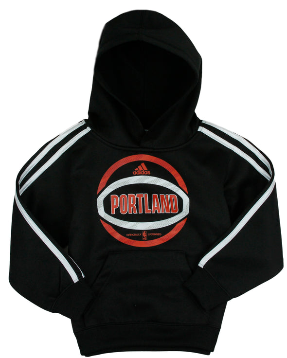 Adidas NBA Kids Portland Trail Blazers Pullover Hoodie Sweatshirt - Black