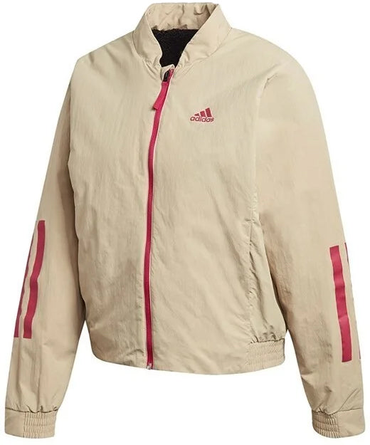 Adidas Women's BTS Fleece Jacket, Savannah/ Bold Pink