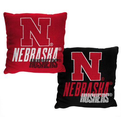 Northwest NCAA Nebraska Huskers Double Sided Jacquard Accent Throw Pillow