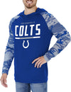 Zubaz Indianapolis Colts NFL Men's Lightweight Hoodie with Team Camo Sleeves