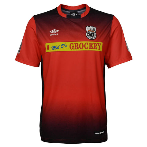 Umbro Men's Real-Bodega FC Shirt Jersey, Vermillion/Black